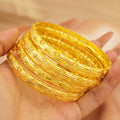 Wholesale 24k gold plated bangle dubai wedding indian nigerian women's bridal gold bangle jewelry wholesale