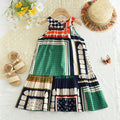 Girls'  summer new arrival: geometric print dress, ethnic style halter dress, exclusively for cross-border e-commerce, designed for the us and european markets