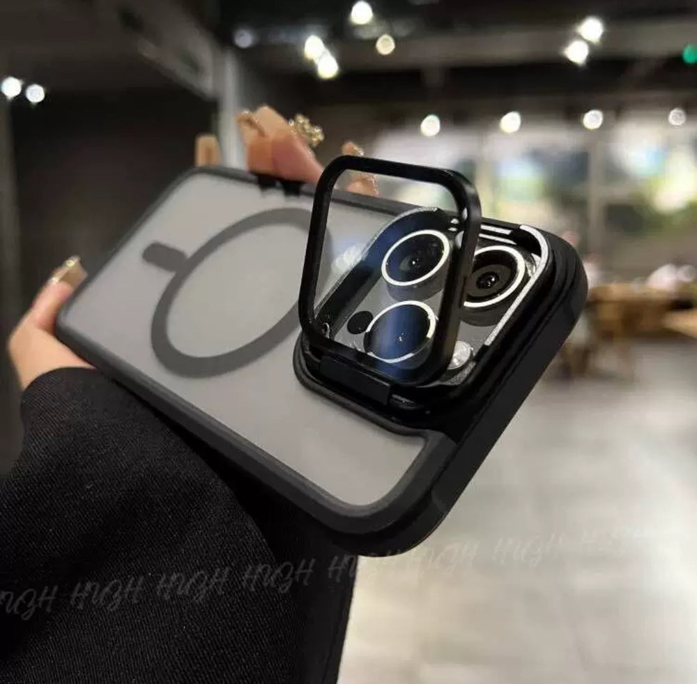 Lens holder and goggles suitable for apple 16promax skin-feeling frosted magnetic phone case iphone15 protective cover