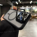 Lens holder and goggles suitable for apple 16promax skin-feeling frosted magnetic phone case iphone15 protective cover