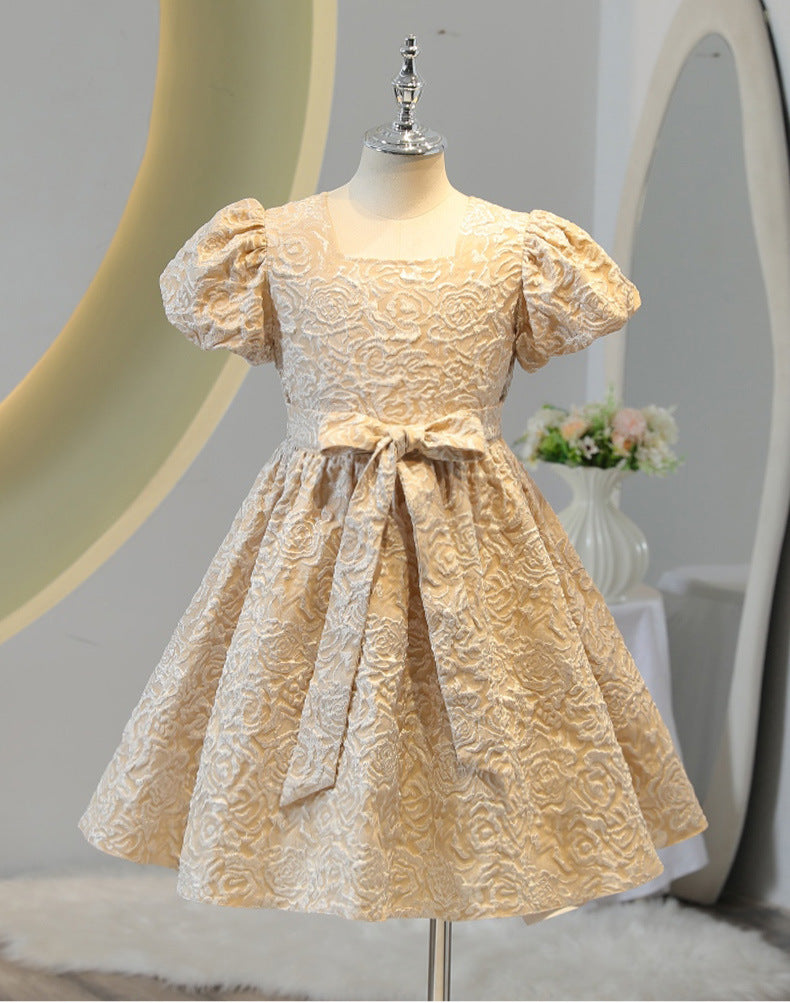 French court style girls' new cute dress birthday first birthday princess dress flower girl tutu dress in stock
