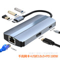 Source factory personalized gigabit network card usb3.0hub suitable for apple huawei computer converter extender
