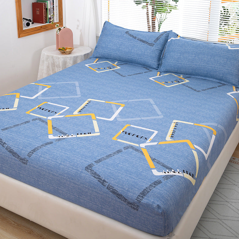 Printing fitted sheet bed cover simmons protective dust cover all-inclusive elastic bed cover that won't pill or shrink