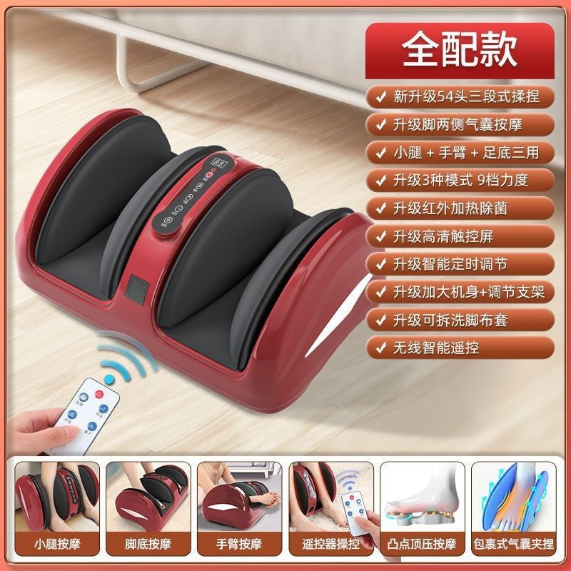 Automatic foot massager for home use - leg, foot, and sole massage with kneading, heating, and acupoint therapy