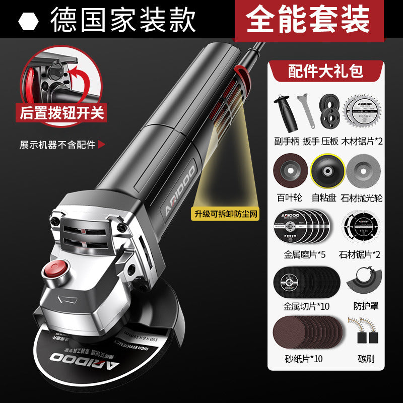 Airidun Angle Grinder Multifunctional Household Grinder Electric Hand Grinding Cutting Machine Handheld Polishing Machine