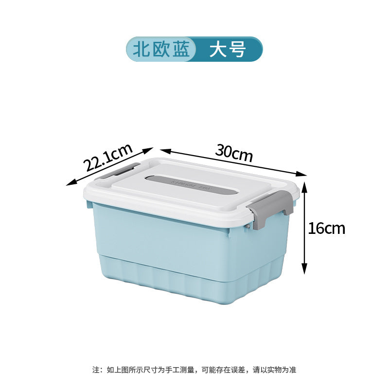 Storage Box Plastic Clothes Organizing Box Covered Portable Storage Box Extra Large Household Toys Snack Storage Box