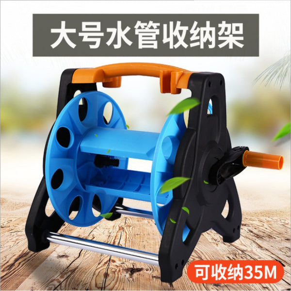 Large Pipe Winding Car Water Pipe Car Gardening Water Pipe Storage Car Wash Water Gun Water Pipe Storage Rack Pipe Winding 35 meters
