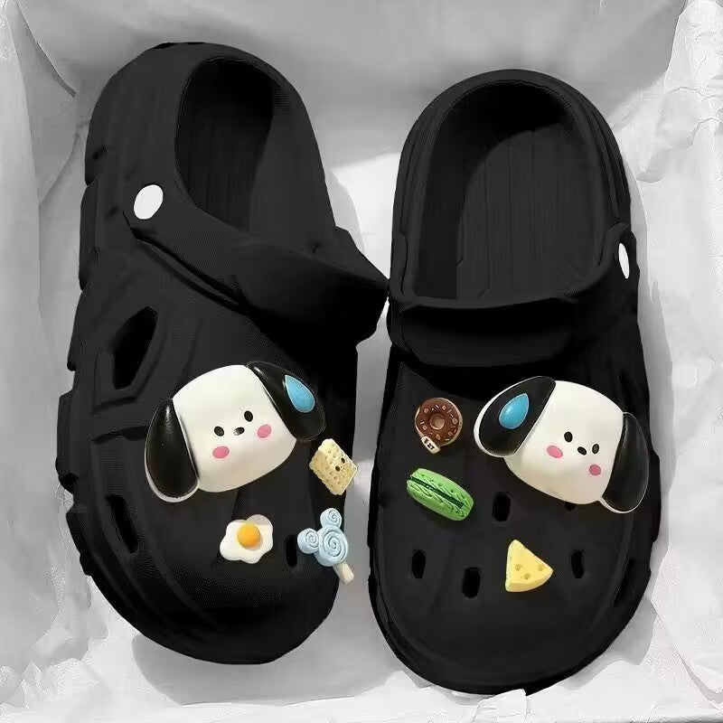 New arrival crocs women's couple style nurse outwear outdoor shit feeling toe-cap beach sandals slippers thick sole men's shoes
