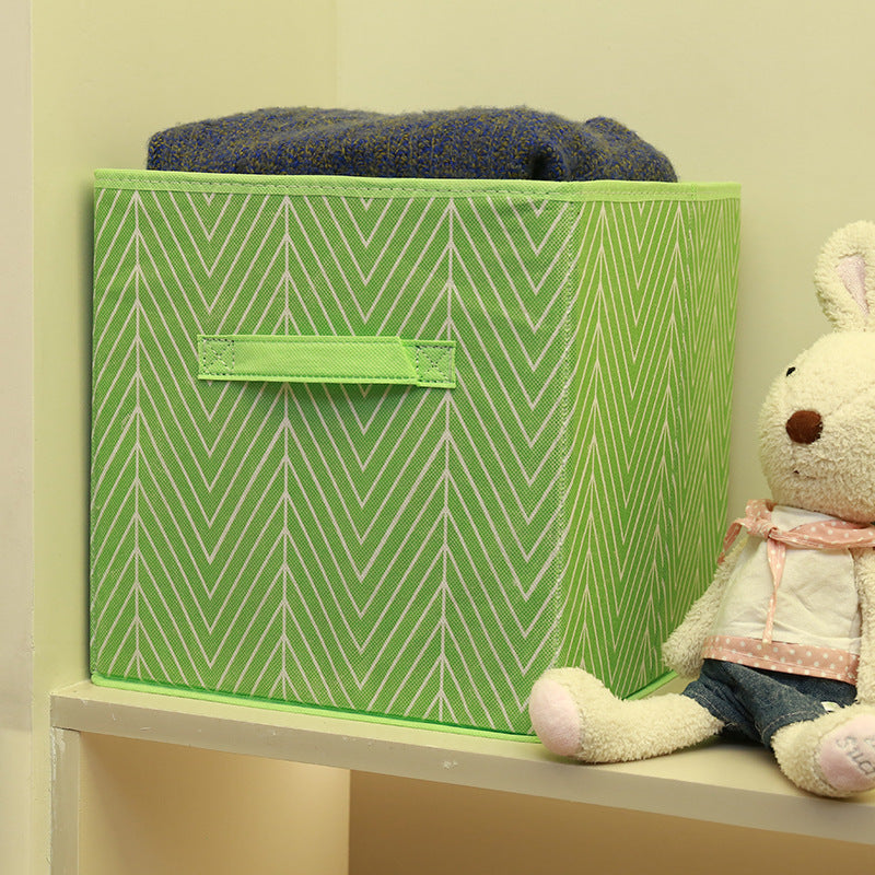 Non-woven fabric uncovered storage box foldable bedroom underwear storage box large sundries books fabric storage box