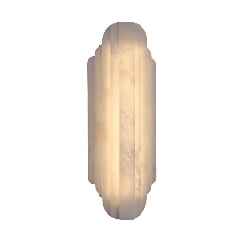 Italian light luxury spanish natural marble background wall lamp designer creative art bedside lamp marble wall sconce