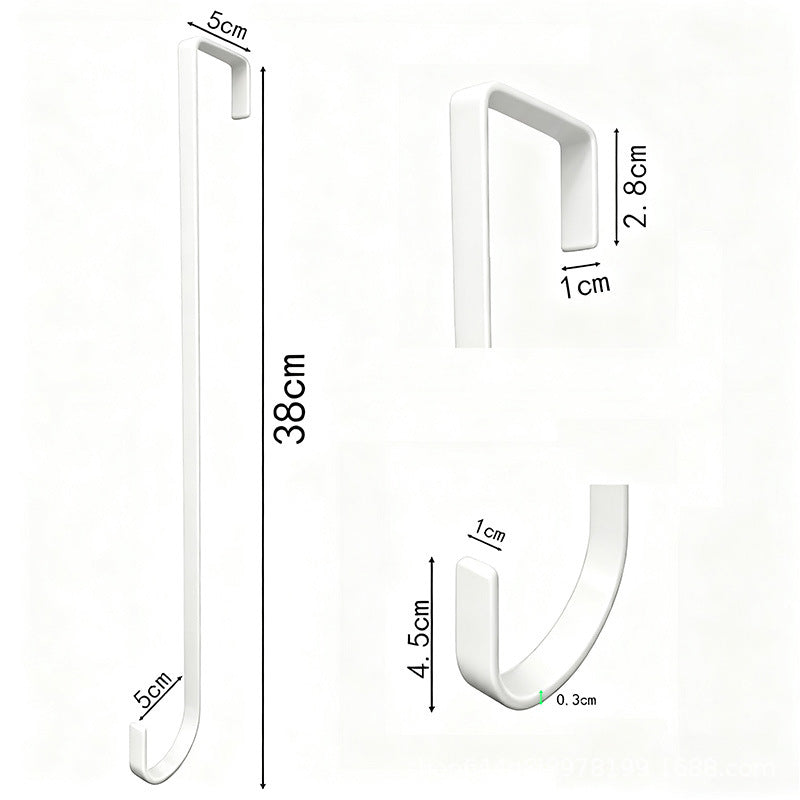 Extended iron s-hook - perfect for christmas, holiday decorations, doorways, home, dorms, and rentals
