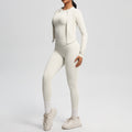 Ready-to-ship cross-border brushed microfiber seamless breathable compression short-sleeve three-piece activewear set for women - perfect for running, fitness, and yoga