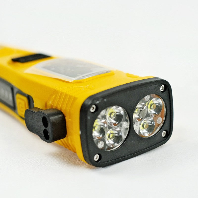 Cross-border new car outdoor multi-functional window breaker light solar magnetic inspection light emergency charging flashlight