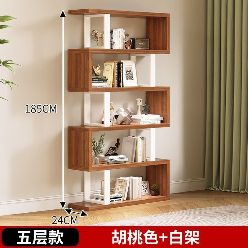 Floor-standing storage rack bookshelf solid wood wall shelf toy storage rack for home multi-layer bookcase combination storage rack