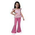 Summer girls' outfit for export: unique zebra print flutter sleeve ruffle top and high-waisted flare pants two-piece set