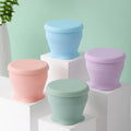 2025 new cross-border silicone macaron cup - cute & fun foldable water bottle, 180ml - promotional gift