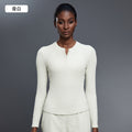 Autumn casual versatile henley shirt modal skin-friendly activewear top fitness yoga long sleeve t-shirt women's d25146