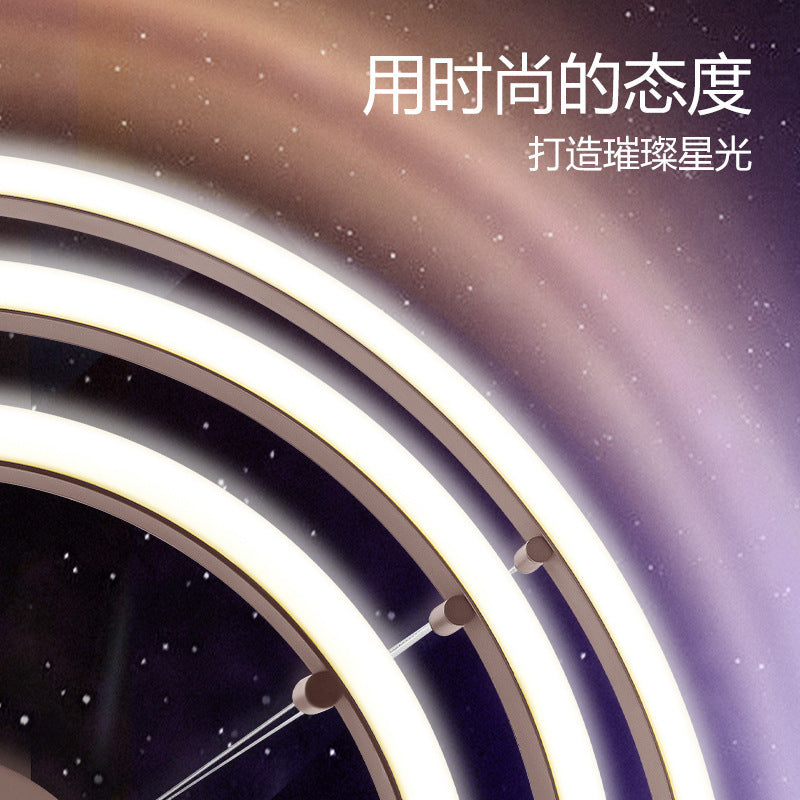 Bull led ceiling chandelier light luxury personality simple Nordic round bedroom lighting new lamps X06 star ring