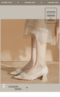 Factory customized stiletto pointed-toe suede rhinestone pumps - european & american style work shoes for women