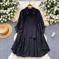 European and american design irregular shirt for women, rhinestone and beaded single-breasted batwing sleeve loose fit mid-length top
