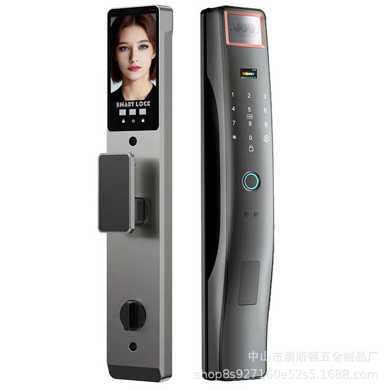 New 3d face recognition smart lock for home security, anti-theft door, entry door fingerprint lock, multifunctional password lock - in stock