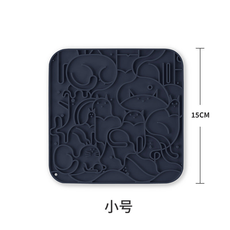Cross-border new product licking pad silicone pet slow food tableware with suction cup feeding pad dog anti-choking silicone licking pad
