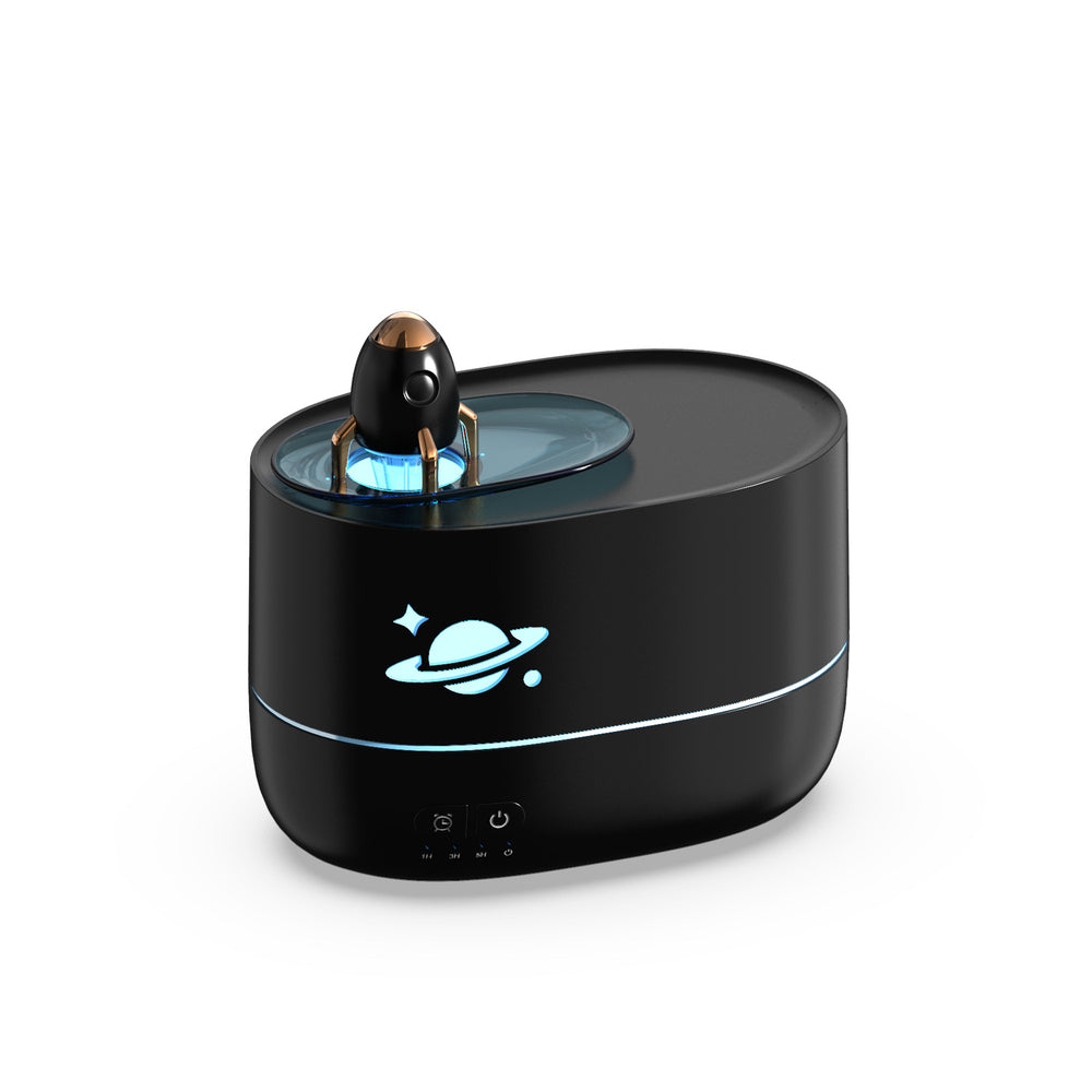 2024 new colorful flame aroma diffuser - home bedroom small night light desktop humidifier - rocket creative gift