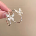 Super fairy butterfly c-shaped earrings for women frenchcasualclassy plain hoop earrings accessible luxurypopular cold style elegant earrings