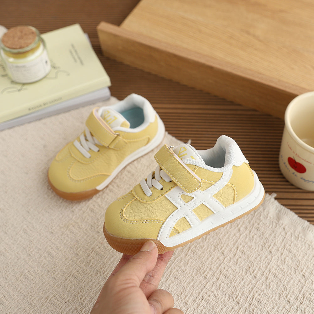 Vancahao girls breathable toddler shoes new arrival sports white shoes boys anti-kick sneakers baby forrest gump shoes