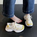 Girls' shoes: new  spring/autumn collection - breathable kids' sneakers, versatile white shoes for girls (sizes for mid-to-large children), and trendy chunky sneakers