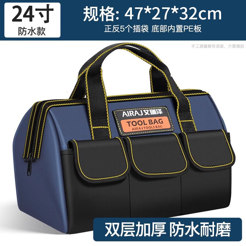 Arrizo Electric Toolkit Wholesale Multifunctional Large Portable Thickened Wear-resistant Canvas Tool Bag Storage Bag