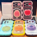 Three-dimensional blueberry peach orange fruit suitable for apple 17 mobile phone case fresh girl iphone 18 wave case 16