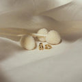 European and american cross-border hot seller: niche design, retro, unique, versatile, elegant, high-end, real gold brass electroplated earrings