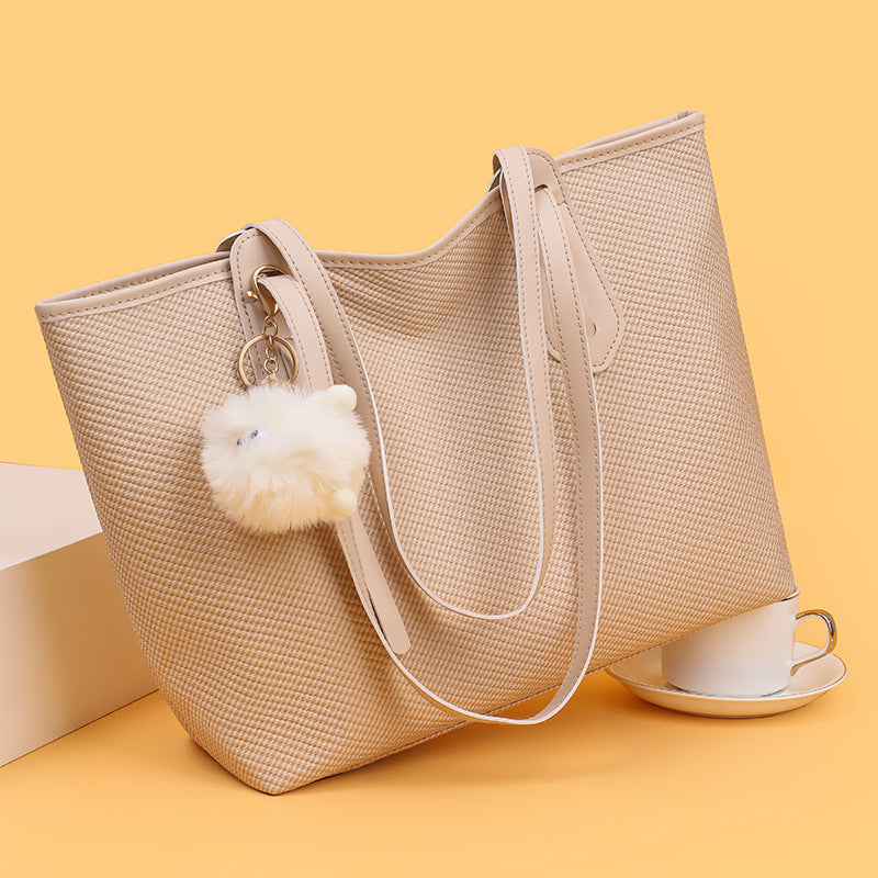 Women's tote bag 2026 new large capacity commuter bag school shoulder bag fashionable versatile handbag women's bag