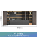 4.1m door filing cabinet (ebony*iron gray)