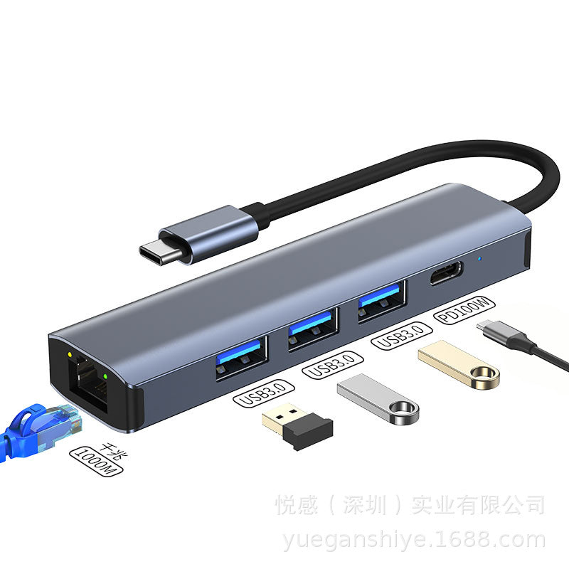 usb-c hub 3.0 multi-function docking station, 4k high-definition laptop 7-in-1 type-c expansion dock