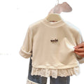 Autumn/winter girls' trendy thickened warm sweatshirt, korean style long-sleeve top, base layer, kids' clothing, children's wear