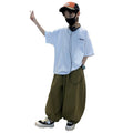Boys' summer short-sleeve outfit: new  styles for mid-to-large children. summer boys' sporty, edgy, stylish, and trendy cool