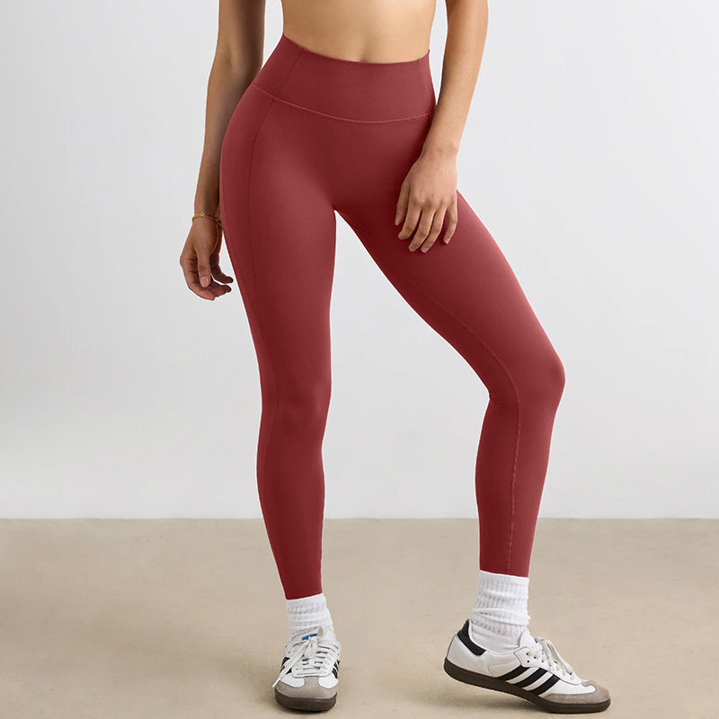 quick-drying tight yoga pants brushed tummy control high waist hip lifting fitness pants outwear running yoga pants