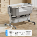 Aluminum alloy baby crib - portable, convertible, multi-functional, foldable, seamless splicing, baby rocking bed
