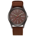 New canvas watch for men - casual, stylish, gift-worthy, military-inspired, with date display - perfect for students and sports - quartz movement