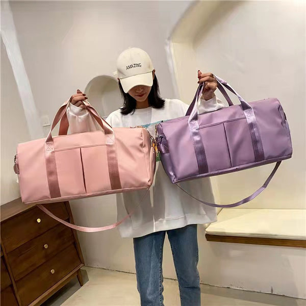 Independent shoe compartment dry and wet separation bag, sports training short-distance travel bag for women, fashionable large-capacity fitness yoga bag