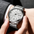 2026 new men's business waterproof watch, stainless steel band, quartz casual watch - cross-border exclusive, ready to ship
