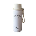 Smiling face double drink thermos cup for girls, good-looking bowl lid, student straw cup, large capacity water cup, wholesale personalized logo