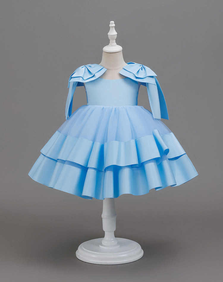 New arrival cross-border kids dress first birthday party skirt first birthday skirt girl performance dress dressexportfashion