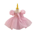 New arrival: children's formal dress - bowknot, puff sleeves, tiered princess dress for flower girls