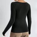 european and american women's clothing  spring/summer designer long-sleeve t-shirt, solid color, elegant commute top