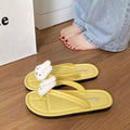 2026 new trendy bunny flip-flops: cute, non-slip, outdoor beach sandals for girls - wholesale