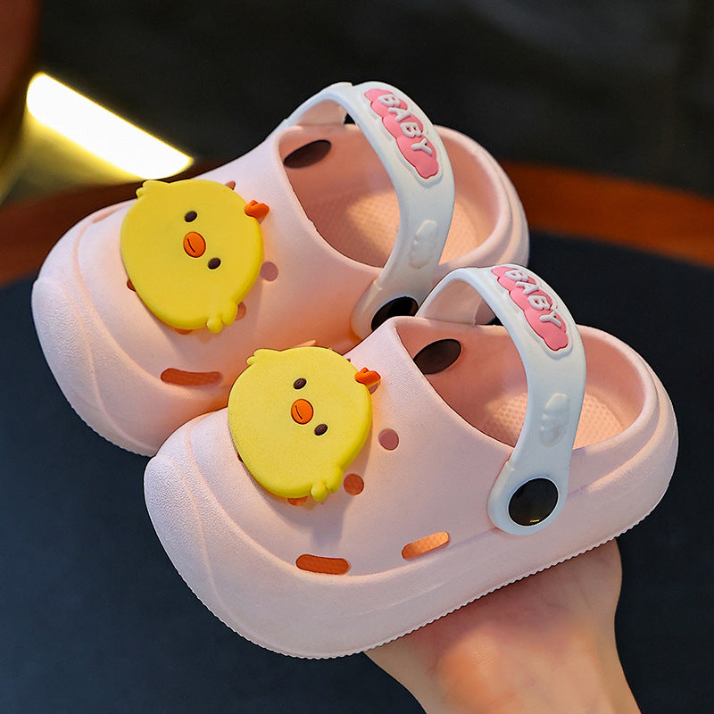 Kids' clogs: summer indoor anti-slip cartoon sandals for boys and girls, toddlers and young children, baby slippers, outdoor beach sandals