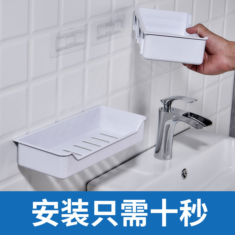 Wholesale Bathroom Shelf No Punching Wall Mounted Suction Cup Wash Sink Toilet Toilet Storage Shelf